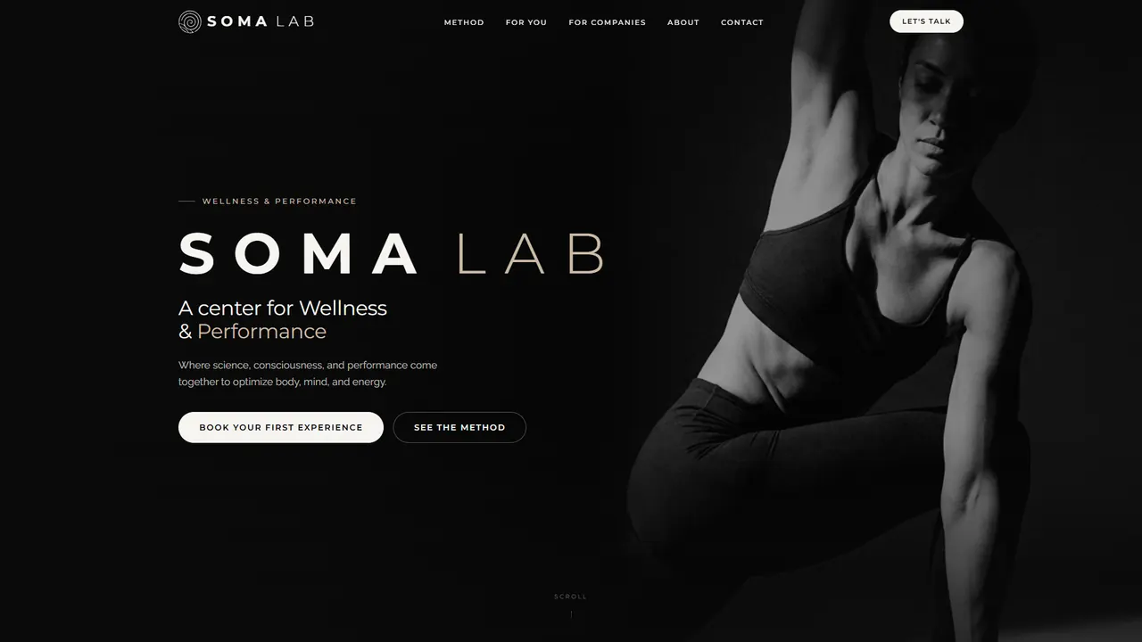 Soma Lab website, built by Cosmogen